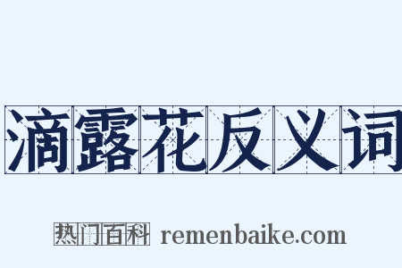 滴露花反义词是什么意思的图片